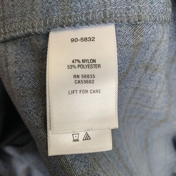 Cabelas Shirt Men XXL Plaid Long Sleeve Nylon Polyester Fuzzy Flannel Blue Plaid - Picture 4 of 7